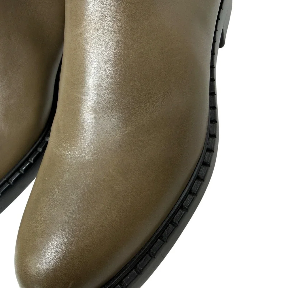 Reformation Nancy Tall‎ Knee Riding Boot NEW Women's 9 Olive Green Calf Leather